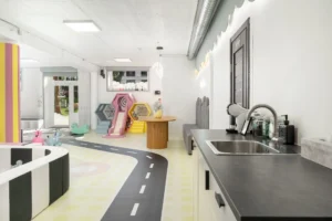 Žaidimų kambarys Vilniuje Paupiukas. Virtuvė.